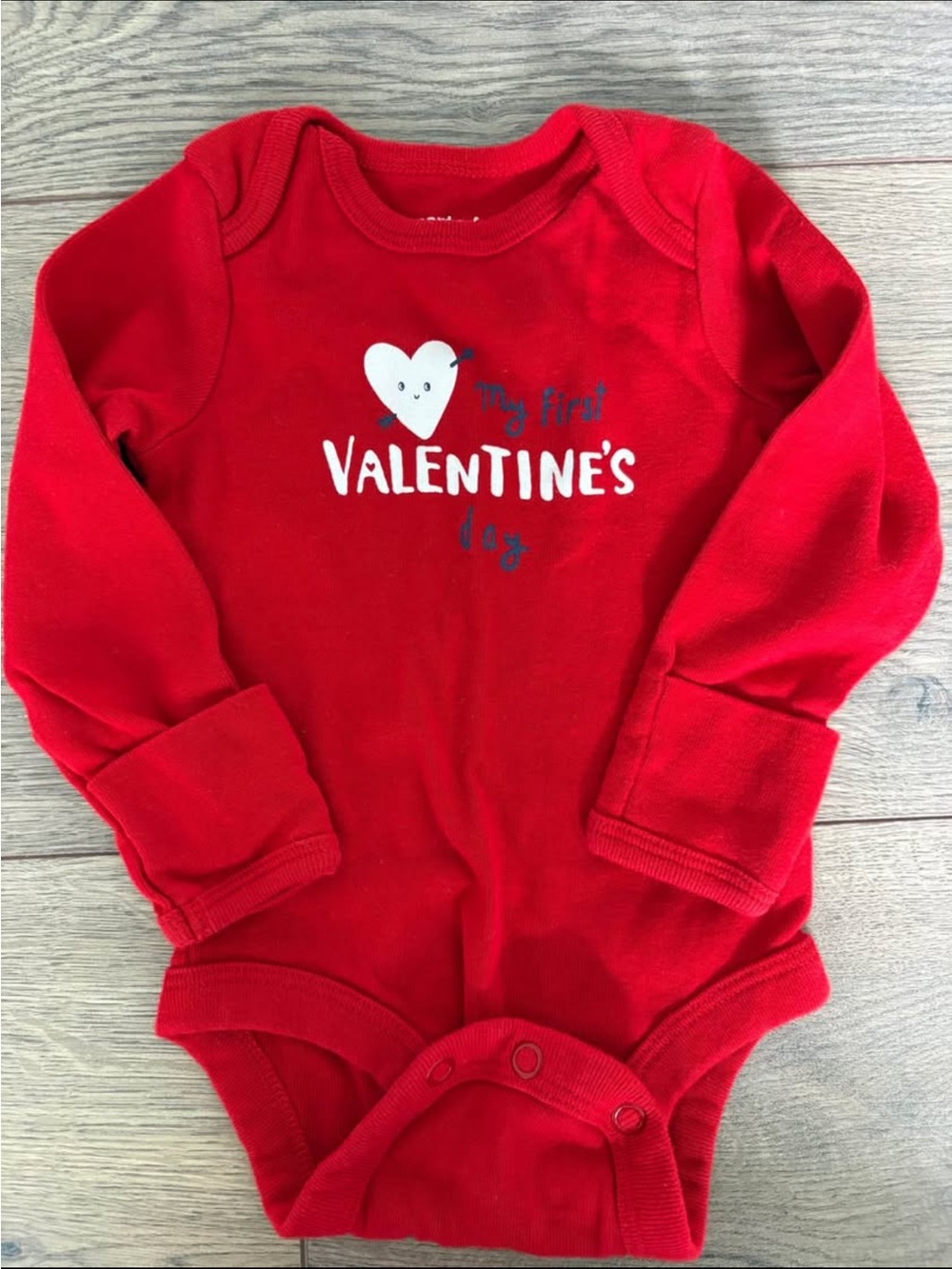 Carter's Red "My First Valentine's Day" Baby One-Piece
